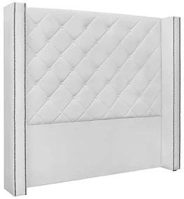 Cabeceira Decorativa Queen Size 1,84M Loewe PU Branco G63 - Gran Belo