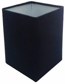 Cúpula em tecido quadrada abajur luminária cp-4007 25/16x16cm preto