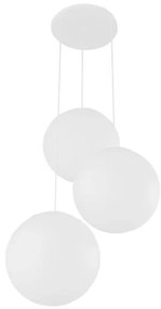 Pendente Polietileno Aluminio Branco 40cm Astros