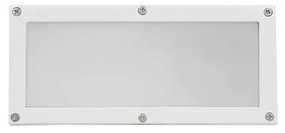 Balizador Embutir Aluminio Vidro Ip65 8,2X24cm - BRANCO