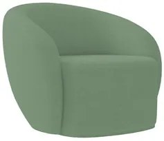 Poltrona para Sala de Estar Orgânica Kit com 2 Garbin K04 Bouclê Verde