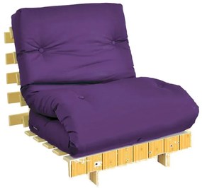 Futon Dobravel E Enrolavel Solteiro 175X62Cm Orthovida + Brinde Jogo D... (Roxo)