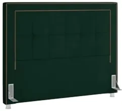 Cabeceira Cama Box Casal King 195cm Paolla Z37 Veludo Verde Musgo - Mp