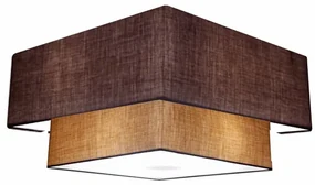 Plafon Para Quarto Quadrado SQ-3018 Cúpula Cor Café Palha