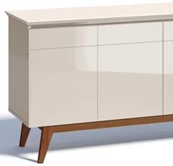 Balcão Buffet Classic Com Espelho Adnet 67cm HI01 Off White - Mpozenat