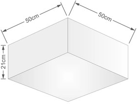 Plafon Para Banheiro Quadrado SB-3012 Cúpula Cor Branco