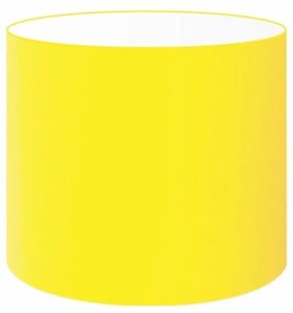 Cúpula abajur e luminária cilíndrica vivare cp-8009 Ø25x20cm - bocal europeu - Amarelo