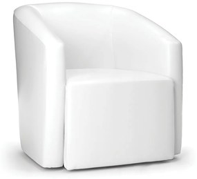 Poltrona Decorativa Orgânica Stella Max Sintético PU Branco D03 - D'Rossi