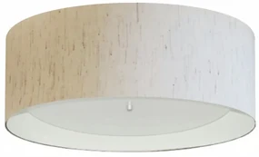 Plafon Para Sala de Jantar Cilíndrico SJ-3008 Cúpula Cor Linho Bege Branco