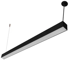 Pendente Led Aluminio Acrilico 35,6W 3000K New Fit40 - PRETO