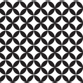 Papel de parede adesivo geométrico preto e branco