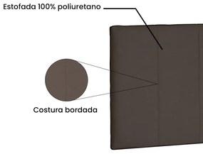 Cabeceira Painel Arizona Para Cama Box Casal 140 cm Suede - D'Rossi - Caramelo