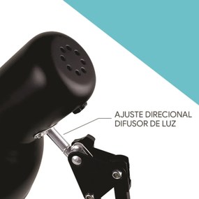 Luminaria Classic Ø15X50X13Cm 1 X E27 Aluminio Preto | Opus Hm 37042 (Preto)