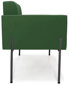 Poltrona Pé de Ferro Preto para Sala Elisa Suede Verde D03 - D'Rossi