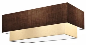 Plafon Para Sala Retangular SL-3071 Cúpula Cor Café Bege