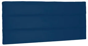 Cabeceira Painel La Italiana Para Cama Box Solteiro 90 cm Suede Azul Marinho - D'Rossi