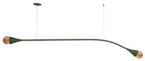 Pendente Jazz Horizontal Cabo Eletrificado / Cabo De Aço 8,5X150X25Cm... (BT - Branco Texturizado)