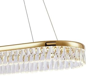 Pendente Drop Oval 80X34X10Cm Led 27W 3000K Bivolt Dourado Polido - Us...