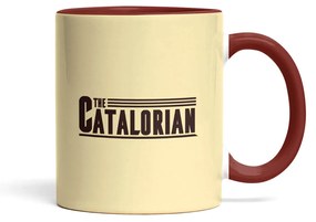 Caneca The Catalorian Mandalorian Bege com Alça Marrom