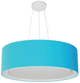 Pendente Cilíndrico Azul Turquesa MJ-4126 Para Mesa de Jantar e Estar