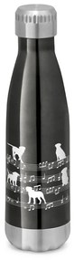 Garrafa Térmica Inox Brilhante 510 ml Cachorro Musical Branco - Chumbo