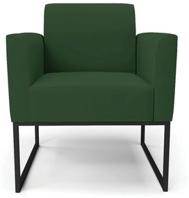 Poltrona Base Industrial Preto Marisa Veludo D03 - D'Rossi - Verde