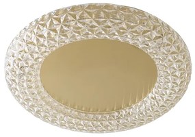 Plafon Led Sobrepor Aluminio Dourado 30w 3000k Circle