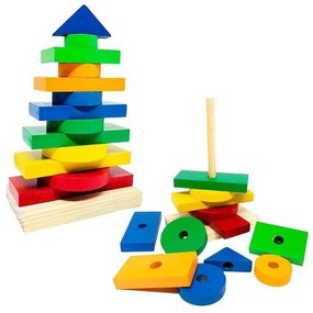 Brinquedo Educativo de Montar Geométrico Torre Mul
