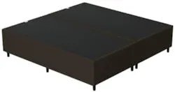 Base Cama Box Casal Queen 158cm Bipartido Hit Z04 Suede Marrom - Mpoze