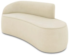 Sofá 4 Lugares Orgânico 220 cm Morgan Suede D03 - D'Rossi - Bege