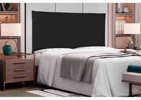 Cabeceira Painel Garden Para Cama Box Queen 160 cm Corino Preto - D'Rossi