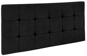 Cabeceira Painel Sleep para Cama Box Solteiro 90 cm Suede Preto - D'Rossi