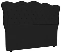 Cabeceira Casal King Cama Box 195cm Oregon I02 Veludo Preto - Mpozenat