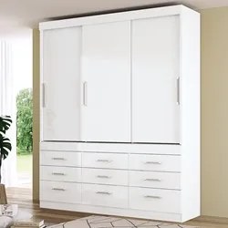 Guarda Roupa Casal Click 3 Portas Branco - Santos Andirá