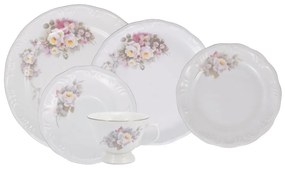 Aparelho De Jantar E Chá Porcelana Schmidt 30 Peças - Dec. Vitoria 0397