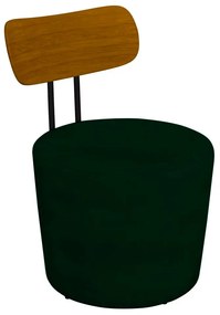 Poltrona Decorativa Addams Veludo Verde G45 - Gran Belo