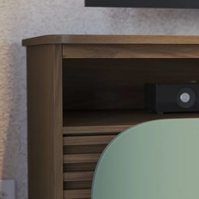 Bancada Tv de 65'' 2 Portas Ewa e Rodízio 150cm C04 - D'Rossi - Amendoa e Verde Pistache