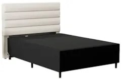 Cabeceira com Base para Cama Box Casal 138x188cm Hit ID5 Linho Cru/Sue