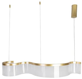 Pendente Led Metal Acrilico Dourado 28w 3000k Atenas