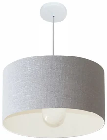 Pendente Cilíndrico Rustico Cinza MJ-4069 Para Mesa de Jantar e Estar