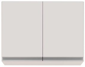 Armário Aéreo de Cozinha Lavanderia 02 Portas Eva 80 cm - D'Rossi - Branco