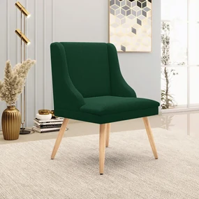 Cadeira Sala de Jantar Pé Palito Natural Kit 4 Liz Bouclê D03 - D'Rossi - Verde