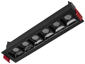 Plafon Led Embutir Retangular Preto 14w 48 2700k Picco