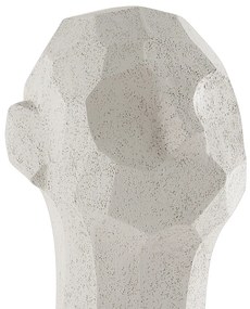 Escultura Decorativa "Rosto" Em Poliresina Off White 39x16 cm - D'Rossi