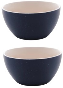 Jogo 2 Bowls Cerâmica Granilite Azul 14x7cm 28587 Bon Gourmet