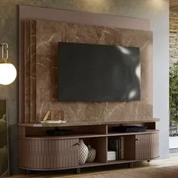 Estante Painel de TV 65 Pol 183cm Ramona M01 Imperial/Sépia - Mpozenat