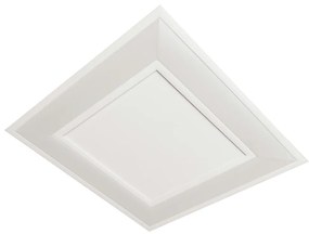 Embutido Convert Pro 23X23X05Cm 16,4W Led Bivolt | Usina 19220/23 (BT - Branco Texturizado, 3000k)