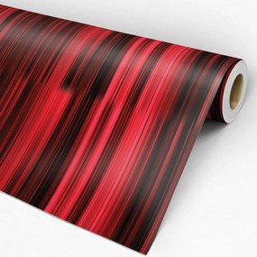 Papel de parede adesivo listrado vermelho e preto