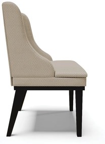 Cadeira de Jantar Liz Veludo Luxo Base Fixa Madeira Preto - D'Rossi - A130 Prata