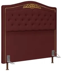Cabeceira Cama Box Casal King 195cm com Tachas Imperial Veludo J02 Bor